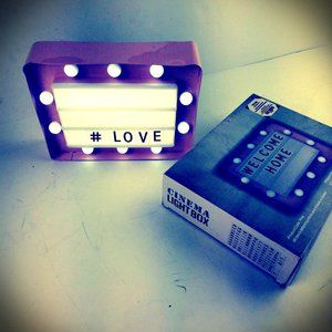 Hobby Lobby Pink Cinema Light Box w/Letters Light Up Sign Original Box Batteries